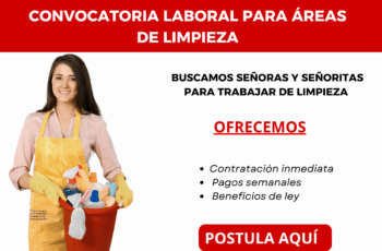 Oferta de trabajo en limpieza: forma parte de nuestro equipo
