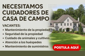 Contratación Inmediata: Cuidadores para Casa de Campo