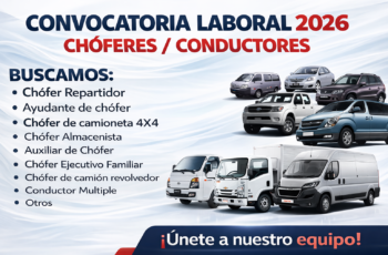 Oportunidades de empleo para choferes – Convocatoria 2026