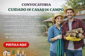 Se busca personal para Cuidado de Casa de Campo