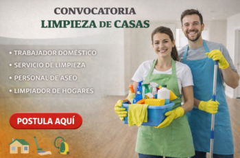 Convocatoria laboral para limpieza de casas vacías