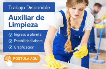 Trabaja en limpieza: Vacantes disponibles hoy