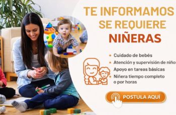 Se requiere niñera para cuidado de niños en hogar