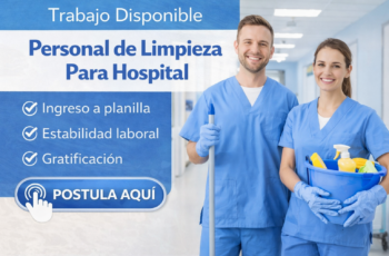 Se necesita personal de limpieza para hospitales