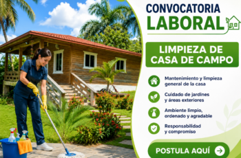 Se Solicita Personal para Limpieza de Casas de Campo y Fincas con o sin Experiencia