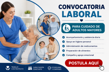 Se Solicita Personal para Cuidado y Atención de Adultos Mayores con o sin Experiencia