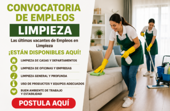 Convocatoria para Auxiliar de Limpieza de Casas Vacías