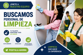 Personal de Limpieza: Postulación Abierta